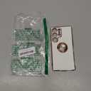 Tnarru Designed for Samsung Galaxy S25 Ultra Case with Ring Stand, Support Magnetic Car Mount Rotatable Finger Holder Soft TPU Cover Plating Edge Protective Slim Phone Case for Galaxy S25 Ultra White