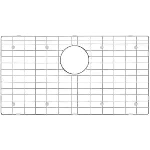 27.4 in. x 14.4 in. Rear Drain Kitchen Sink Bottom Grid with Supersoft Silicone Feet in 304 Grade Stainless Steel
