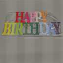 Novabright Happy Birthday Sign Centerpieces for Table Birthday Party Decorations for Women Bday Birthdays Themed Celebration Party Supplies(Rainbow,Glitter)