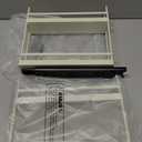 Finnhomy Pull Out Spice Racks for Inside Cabinets, Whole Metal Manufacturing, Vertical Spice Rack Pull Out, Spice Organizer, 2.16" W  10.39" D  9.76" H, 2 Drawers & 2 Tiers, 2 Pack, Light Gray