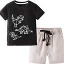 Toddler Boy Clothes Kids Summer Cotton Outfits Shirt Short Sets Size 2-7