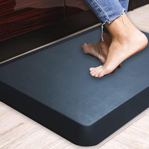 1" Extra Thick Anti Fatigue Floor Mat,Kitchen Mat, Standing Desk Mat Comfort at Home, Office, Garage - Advanced PU Foam (Black, 30" L x 20" W)