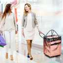 Reusable Grocery Bag On Wheels Large Capacity Shopping Trolley Foldable Rolling Tote Bag with Heavy Duty Handle for Travel