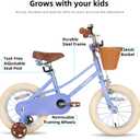JOYSTAR Girls Bike for 2-12 Years Old Toddlers and Kids, 12" 14" 16" 18 20" Retro Style Kids Bike with Training Wheels, 18 20 Inch Children Bicycle with Kickstand