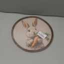 VONTP Easter Bunny Vintage Round Wall Art, Spring Easter Decorations, Bunny Gifts for Kids, Cottagecore Rabbit Wall Art Decor for Home Bedroom Farmhouse Living Room, 10x10 Inch