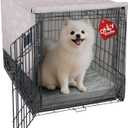 Explore Land Breathable Dog Crate Cover - 4 Sides Mesh Ventilation, Basic Pet Kennel Cover, All Sides Open, Universal Fit for 1 2 3 Doors 24 inches Wire Dog Crate Dog Print
