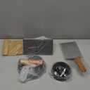 Smashed Burger Press BBQ Kit: 7" Round & 8.2x4.3 Rectangle Cast Iron Bacon Press, 3 in 1 Patty Maker, Spatula 6x5, Burger Press Griddle Set for Blackstone, Traeger, Grills, Fry Pan