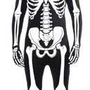 Rubies Men's Skeleton Man Bone Skin Suit Costume for Themed Parties and Halloween, M