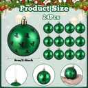 24 Pcs 2.4 Inch Witch Hat Green Christmas Ball Ornaments Xmas Tree Decoration Plastic Shatterproof Christmas Hanging Baubles for Home Indoor Winter Holiday Party Movie Decor