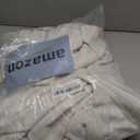 Beige White Pinch Pleated Linen Curtains 1 Panel for Living Room Bedroom Memory Training Shaped Semi Sheer Pleat Drapes with Hooks Rings Light Filtering Window Curtain 60x108