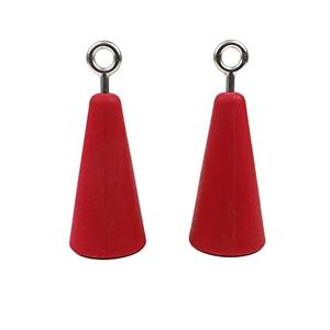Atomik Climbing Holds Set of 2 Hanging Cones in Red for Beginners, Perfect for Entry-Level Pinch and Strength Training 4 total