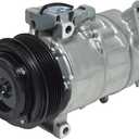 A/C Compressor - 6SBU14C 6-Groove - Compatible with 2015-2019 Ram ProMaster City 2.4L 4-Cylinder