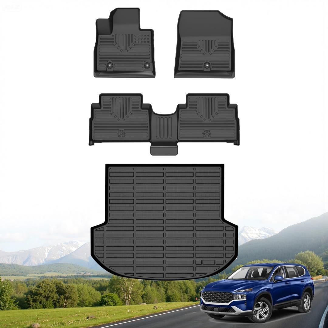 Hutisya®Floor Mats Cargo Liner Set for 2021-2023 Hyundai Santa Fe Hybrid