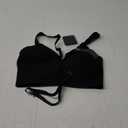 V Neck Wireless Bras for Women No Underwire Seamless Bra Full Coverage No Wire Tshirt Bras (Small, Black)