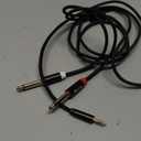 Devinal 3.5mm TRS to Dual 1/4"(6.35mm) TS Y-Cable, 1/8" to Two 6.35mm Mono Stereo Splitter Cord, Compatible for Computer Sound Cards, CD Players, Multimedia Speakers and Home Stereo Systems 6FT