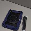 ROISKIN Case for iPad A16 11th Generation 11 Inch 2025, iPad 10th Generation Case 10.9" for Kids with Screen Protector,360 Kickstand & Handle,Shoulder Strap,Heavy Duty Military Grade Drop Protection (No Pen Holder, Navy Blue)