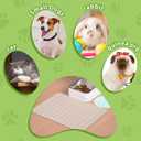 Li&Zhao Dog Food Mat - Wave Cat Food Mat Pet Food Mat Dog Bowl Mat Waterproof Pet Mats for Food and Water for Floors Waterproof(Beige)