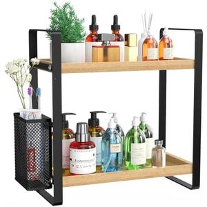 LEMIKKLE Bathroom Counter Organizer with Basket, Bathroom Organizers and Storage,Skincare Organizers for Vanity,Storage Organizers for Bathroom, Kitchen, Dresser