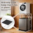 Universal Washer Dryer Stacking Rack Stand, Heavy Duty Double-Layer Washer and Dryer Stand for Apartment, Space-Saving Stackable Washer and Dryer Kit with Anti-Tip Pads