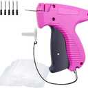 Tagging Gun for Clothing, Standard Retail Price Tag Attacher Gun for Clothes, Clothing Tag Gun Kit with 6 Needles & 1600 1-in Barbs Fasteners (Not Stitch Gun) (Purple)