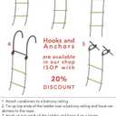 Fire Escape Ladder 2 Story 16ft Flame Resistant Safety Rope Ladder - Fast to Deploy & Easy to Use & Store - Compact - Weight Capacity up to 2000pounds (16ft) Life Saving Emergency ladders - Certified