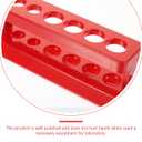 Hemobllo Test Tube Rack Holder with 6 Holes Plastic Tube Stand for School Science Labs Teaching Aids Portable Lightweight 6.29X1.96X1.96 Inch