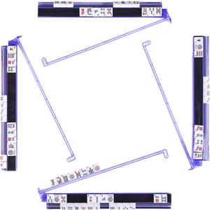 Mahjong Racks, Anti-Slip Design Clear All-in-One Mahjong Racks and Pushers - Modern American Mahjong Tile Racks Set of 4 (Light Purple)