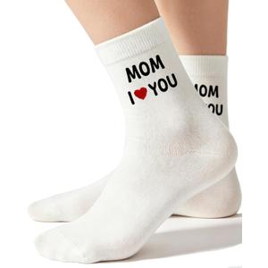Mothers Day Gifts for Mom from Daughter Son Kids, Mother’s Day Gifts, Birthday Christmas Thanksgiving Gift Ideas for Mom, Thanksgiving Gift Ideas for Mother, Funny Socks Gift (White)