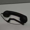 Retro 3.5mm Telephone Handset Cell Phone Receiver Mic Microphone Speaker for iPhone iPad Mobile Phones Cellphone Smartphone (Black)