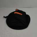 Oversized Hat Storage Box for Women & Men, 19" D x 17" H Cowboy Hat Boxes with 1 Wood Hook Felt travel Round Hat Organizer Box with Dustproof Lid (Black)