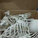 UMEELR 5.4FT Halloween Skeletons, Full Size Skeleton with Skeleton Dog, Plastic Life Size Human Skeletons for Halloween Graveyard Haunted House Party Decoration