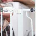 Regalo Safety 29-38.5" Baby Gate for Doorways & Bottom of Stairs, Pressure Mounted Baby Gate with Door for Babies, Toddlers & Pets, Tested & Safe for 30 Years, American Designed, American Owned, White