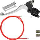 YOXUFA Mini Bike Brake Lever Kit with 61" Brake Cable Replacement for Coleman Minibike CT100U CC100X Baja Doodle Bug DB30 Motovox MBX10 MBX11 Monster Moto 80cc 105cc Powersports Parts 7/8" 22mm Handle