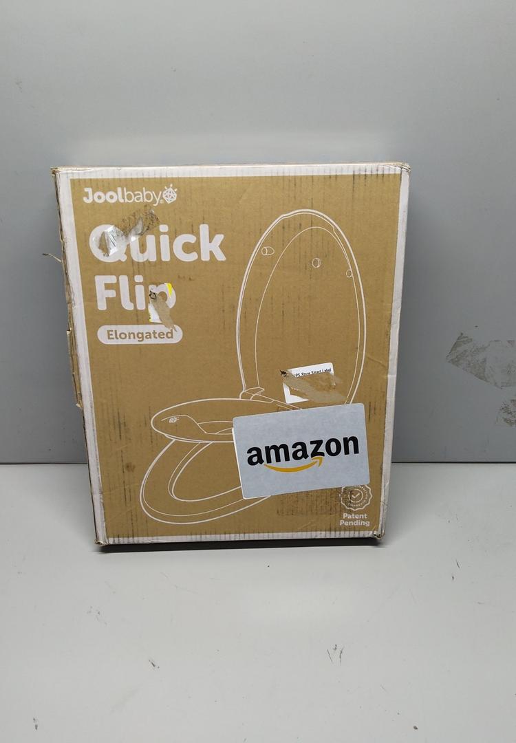 Jool Baby Quick Flip Toilet Seat with Built-in Potty & Splash Guard for Toddler Training, Slow Close (Elongated)