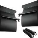 24"x24" Poly Quarter Fenders for Semi Truck Fenders Set of 2 Universal Heavy Duty Black Quarter Fenders with Mounting Posts