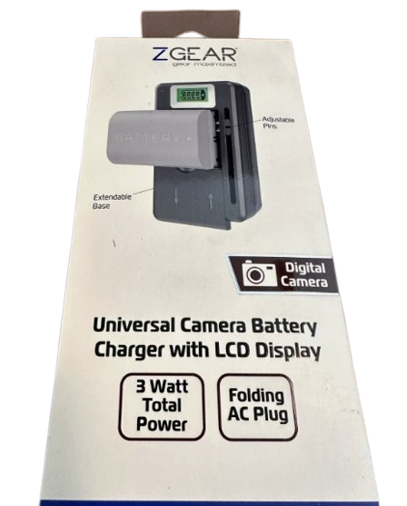 Zgear Universal Camera Battery Charger With LCD Display