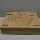 Kitsure Dish Drying Rack - Compact Dish Rack with Utensil Holder & Adjustable Water Outlet, Rust-Proof & Scratch-Resistant Drying Rack for Kitchen, 14.5" x 12.0" x 4.0", Light Grey