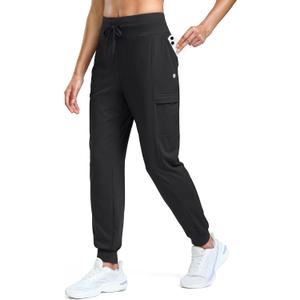 G Gradual Joggers for Women 4 Pockets High Waisted Athletic Jogger Pants Soft Sweatpants for Workout Running Travel (Black, S)