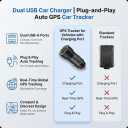 Undetectable GPS Tracker for Vehicles with Charging Port, Car Trackers for Anti-Theft & Parking Location, Real-Time Tracking Devices for Cars, No Monthly Fee/No SIM Card, for Family& FleetsiOS Only