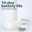 Philips Sonicare 4100 Rechargeable Electric Toothbrush, with Pressure Sensor, 2 Intensity Settings, SmarTimer and QuadPacer, 14-Day Battery Life, White, Model HX3681/23