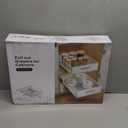 2 Pack Pull Out Cabinet Organizer, Slide Out Cabinet Drawers Peel and Stick Pull Out Drawers Heavy Duty Pull Out Shelf for Kitchen, Cupboard, Pantry, Bathroom (16.5" D*11.8" W*3.94" H-White)