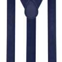 3 x Trilece Navy Blue Suspenders for Boys Kids Girls and Toddlers Baby - Adjustable Elastic 1 inch Wide Y Shape Suspender Strong Clips(5 Months to 6 Years, Navy Blue)