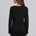 ANRABESS Women Long Sleeve Skirt Sets 2025 Fall Sweater Lounge Sets 2 Piece Beach Vacation Outfits Black M