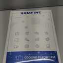 HOMFINE Cooling Pillowcases King Size - Double Side Q-Max 0.439 Cooling Fiber for Pillow Protector, Breathable Cold Pillow Cover for Hot Sleeper Night Sweat, Hidden Zipper, 2 Pack (20"x36", Grey)