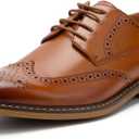 Temeshu Men's Dress Shoes Casual Oxford Shoes Business Formal Shoes DS09 Brown 9