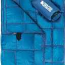 covacure Camping Blanket - Outdoor Travel Blanket, Packable, Puffy Blanket, Lightweight & Warm Quilt for Camping, Hiking, Backpacking, Outdoors, Travel, Beach (Blue)