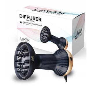 Diffuser Hair Dryer for Curly Hair  Ionic Technology Hair Dryer with Adjustable Heat & Speed Settings for Frizz-Free, Defined Curls, Lightweight Hair Dryer, Wavy And Curly Hair (GOLD)