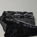 Evolve Men's Micro Sport 3 Pack No Show Brief (Medium, Black/Lead/Tech Camo-Grey)