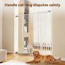 Fldofaves Extra Tall Pet Gate, 57" Cat Gate for Doorway, Pressure Mounted Auto Close Dog Gate, Ultra Narrow Bar Spacing No Drill Gate for Stairs, Doorways, Hallways, Fits 29.5"-43" Openings