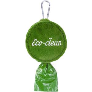 2 x Dog Poop Bag Holder, Cute Poop Bags Dispenser with Metal Clip, Doggie Waste Bag Dispenser for Leash, Green